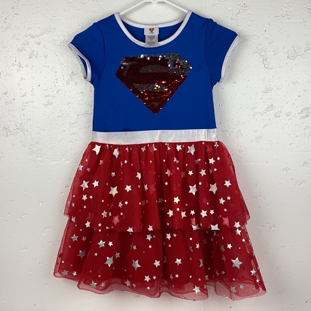 SUPERGIRL Girl's Super Woman Magic Sequences Halloween Costume